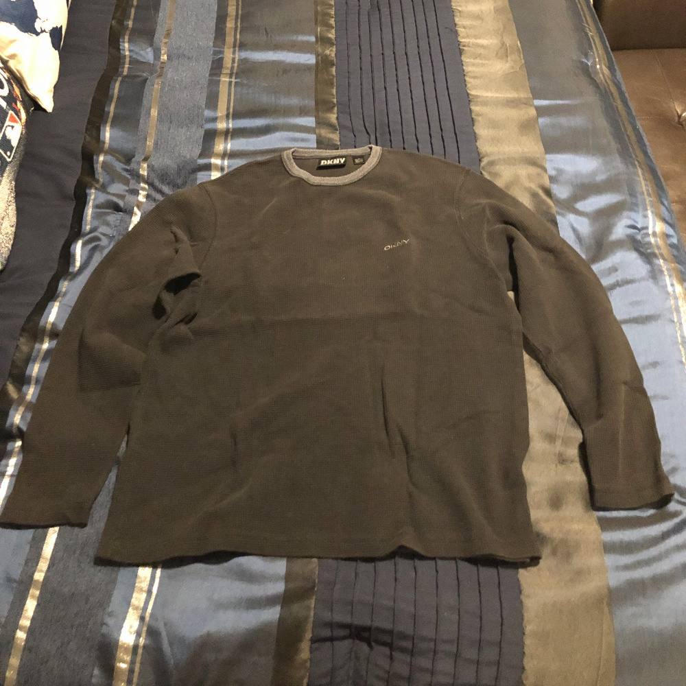 Vintage 90's DKNY Thermal Sweater (Mens Large)